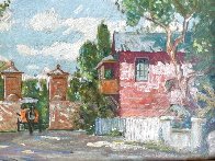 City Gates, With Horse Drawn Carriage 12x15 Original Painting by Emmett Fritz - 2