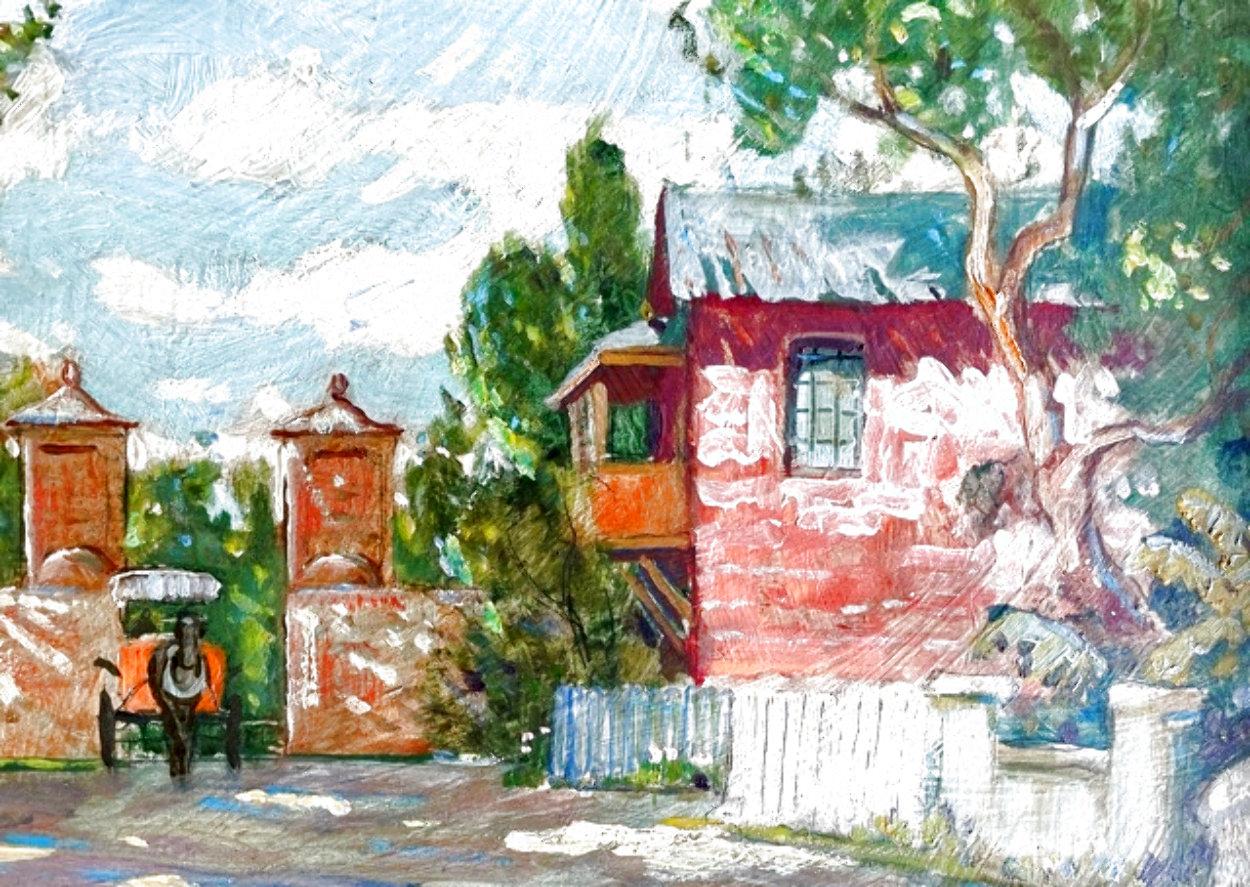 City Gates, With Horse Drawn Carriage 12x15 Original Painting by Emmett Fritz City Gates, With Horse Drawn Carriage 12x15 Original Painting by Emmett Fritz