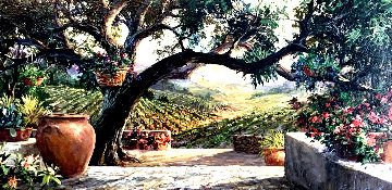 Napa Patio 31x51 Original Painting - Art Fronckowiak Napa Patio 31x51 Original Painting - Art Fronckowiak