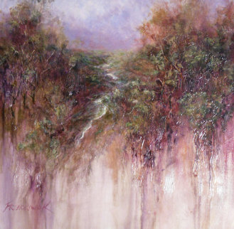Silver Stream 36x36 Huge Original Painting - Art Fronckowiak Silver Stream 36x36 Huge Original Painting - Art Fronckowiak