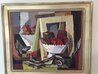 Untitled Painting 24x28 - Framed Oil on Masonite Original Painting by Mary Finley Fry - 1