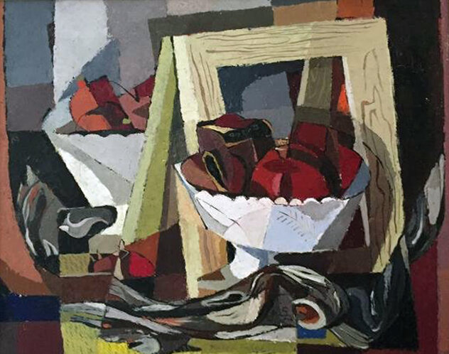 Untitled Painting 24x28 - Framed Oil on Masonite Original Painting by Mary Finley Fry