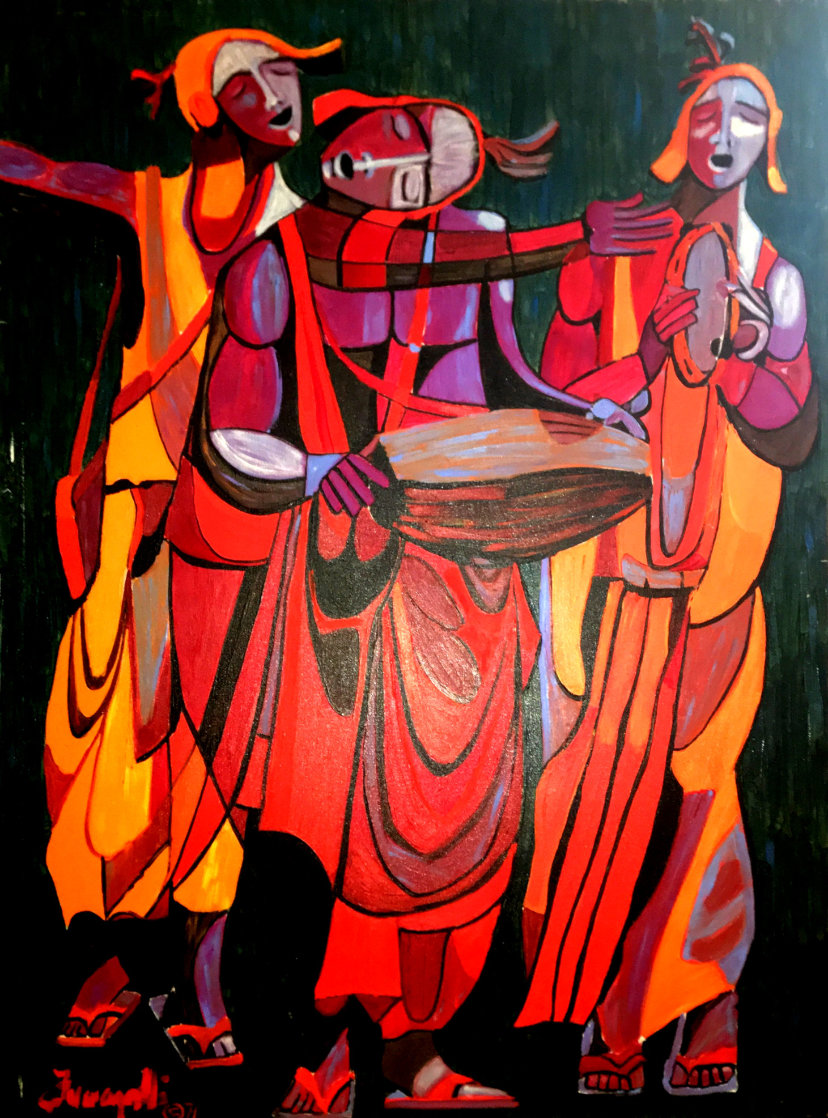 Untitled Painting 1971 38x48 Super Huge Original Painting by Luigi Fumagalli Untitled Painting 1971 38x48 Super Huge Original Painting by Luigi Fumagalli