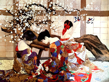 Under the Cherry Blossom Limited Edition Print - Luigi Fumagalli Under the Cherry Blossom Limited Edition Print - Luigi Fumagalli