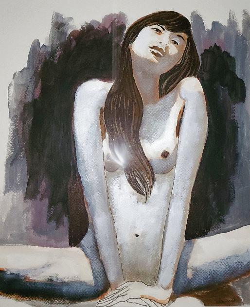 Untitled Asian Nude 2006 24x21 Works on Paper (not prints) by Luigi Fumagalli