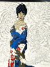 Norik Geisha 1970 45x35 - Huge Original Painting by Luigi Fumagalli - 2