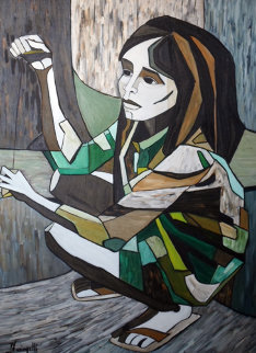 Untitled Painting 1970 45x33 Huge Original Painting - Luigi Fumagalli Untitled Painting 1970 45x33 Huge Original Painting - Luigi Fumagalli