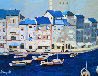 Untitled Itallian Port 1980 36x46 Huge Original Painting by Luigi Fumagalli - 0