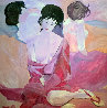 Untitled Japanese Women 1980 42x42 Original Painting by Luigi Fumagalli - 0 Untitled Japanese Women 1980 42x42 Original Painting by Luigi Fumagalli - 0