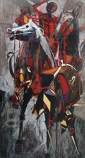 Thai Ballet 1958 35x62 (Early) Super Huge Original Painting - Luigi Fumagalli Thai Ballet 1958 35x62 (Early) Super Huge Original Painting - Luigi Fumagalli