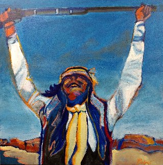 Arizona Apache 36x36 Original Painting - Malcolm Furlow Arizona Apache 36x36 Original Painting - Malcolm Furlow