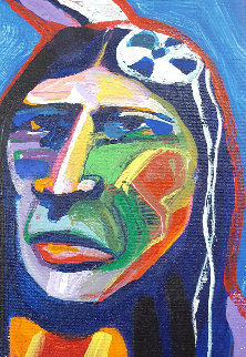 Mini Warrior 7x5 Original Painting - Malcolm Furlow Mini Warrior 7x5 Original Painting - Malcolm Furlow