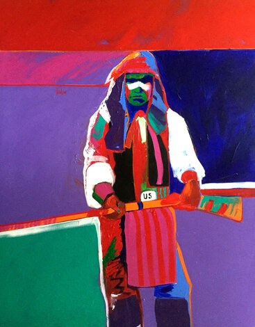 Chaco Apache 1989 56x48 - Huge - Acrylic on Canvas Original Painting - Malcolm Furlow