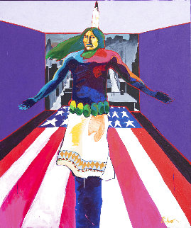 Great White Way 1994 70x60 Original Painting - Malcolm Furlow Great White Way 1994 70x60 Original Painting - Malcolm Furlow