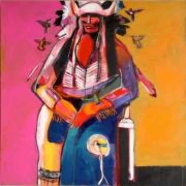 Shaman of the Lakota Sioux 2009 40x40 Original Painting by Malcolm Furlow