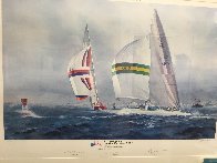 Australia II - Defeating Liberty USA in the Final Race For the Americas Cup AP 1983 Limited Edition Print by John Gable - 2