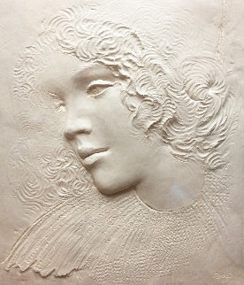 Angela Cast Paper Sculpture 1981 35 in Limited Edition Print - Frank Gallo