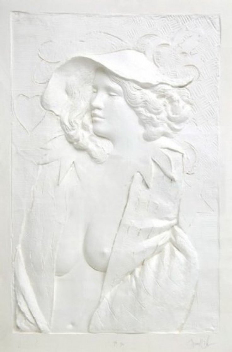 Actress Cast Paper Sculpture 1980 49x37 Sculpture by Frank Gallo Actress Cast Paper Sculpture 1980 49x37 Sculpture by Frank Gallo