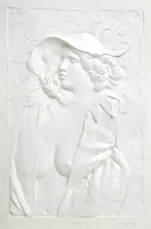 Actress Cast Paper Sculpture 1980 49x37 Sculpture - Frank Gallo