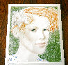Short Red-Haired Female Bust Tile 17 inches Sculpture by Frank Gallo - 1