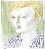 Short-Haired Blonde Female Bust Tile 19 inches Sculpture by Frank Gallo - 0