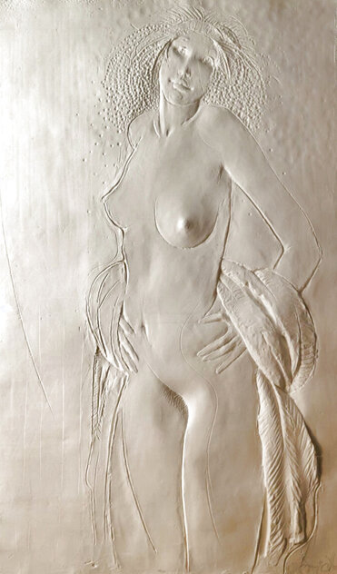 Dancer Embossed Paper Sculpture 62 in - Huge Sculpture by Frank Gallo