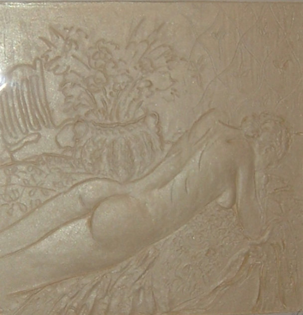 Reclining Nude Cast Paper Sculpture 1995 Sculpture by Frank Gallo
