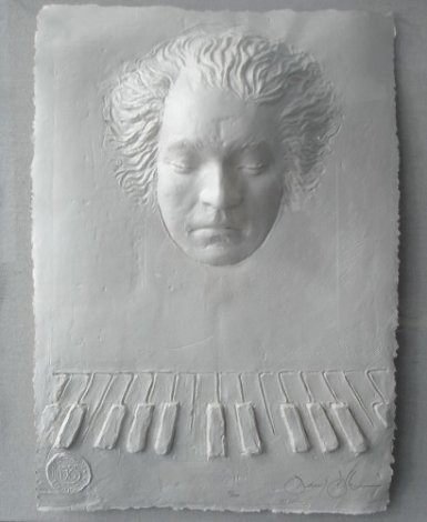 Beethoven Foundation Cast Paper  Sculpture 1985 Sculpture - Frank Gallo