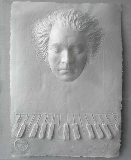 Beethoven Foundation Cast Paper  Sculpture 1985 Sculpture by Frank Gallo