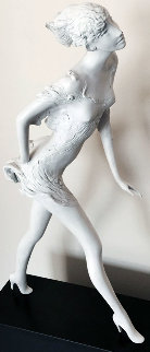 Woman Walking Bronze Sculpture 1987 16 in. Sculpture - Frank Gallo