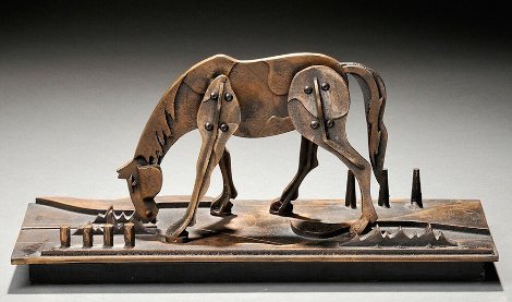 Untitled Bronze Horse Sculpture 2004 17 in Sculpture - Theodore Gall