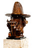 Cowboy Pig Bronze Sculpture 12 in Sculpture by Theodore Gall - 3