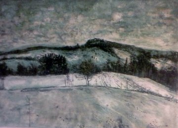 Untitled Winter Landscape 18x23 Limited Edition Print - Bernard Gantner