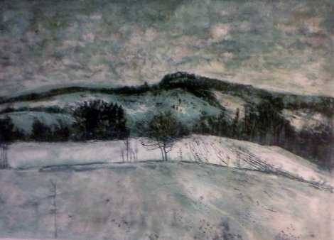 Untitled Winter Landscape Limited Edition Print - Bernard Gantner