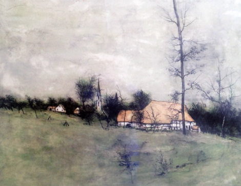 Untitled Landscape With Cottage. Limited Edition Print - Bernard Gantner
