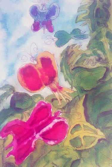 Butterfly Study AP 1990 Limited Edition Print by Jerry Garcia Butterfly Study AP 1990 Limited Edition Print by Jerry Garcia