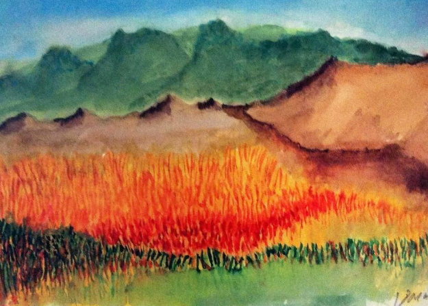 Flaming Meadow 1992 by Jerry Garcia