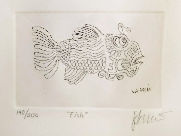 Fish 1990 Hand Signed HS Limited Edition Print - Jerry Garcia Fish 1990 Hand Signed HS Limited Edition Print - Jerry Garcia