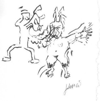Dog Beating Pan AP HS Limited Edition Print - Jerry Garcia
