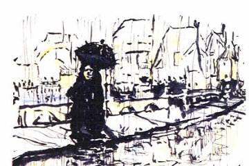 Paris in the Rain 1993 Limited Edition Print - Jerry Garcia Paris in the Rain 1993 Limited Edition Print - Jerry Garcia