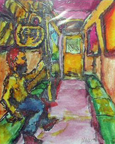 Bus Terrorist 1992 HS Watercolor - Jerry Garcia