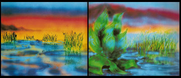 Wetlands I and II Framed Matched Set 1990 Hand Signed Limited Edition Print - Jerry Garcia