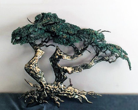 Medium Cypress Tree Bronze Sculpture 1991 25 in Sculpture - Danny Garcia