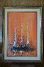 Untitled Sailboats 1976 44x32 Original Painting by Danny Garcia - 1