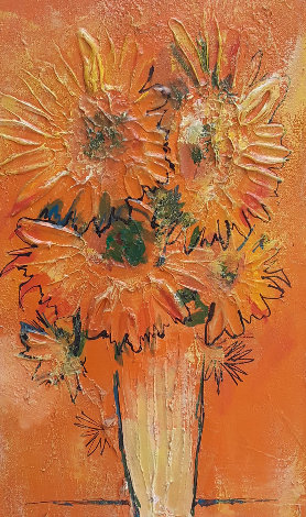 Floral 1968 30x18 Original Painting - Danny Garcia