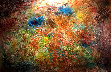 Untitled Early Abstract 1964 29x41 Original Painting - Danny Garcia
