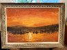 Sunrise, Monterey Bay 1960s 30x42- California - Huge Original Painting by Danny Garcia - 1