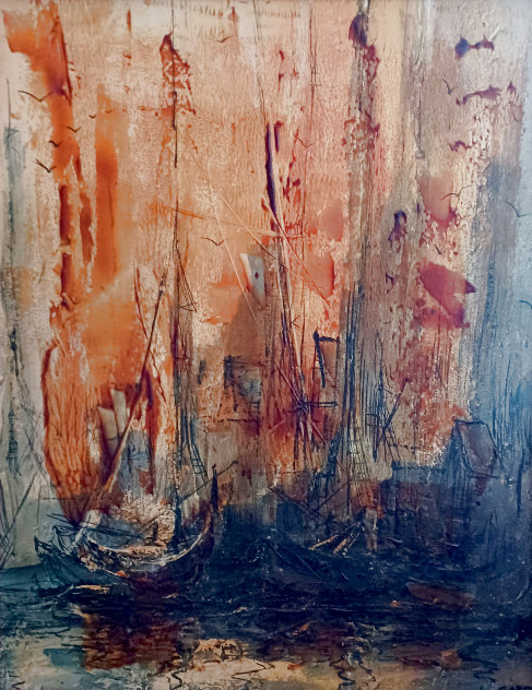 Tall Masts - Early - 1967 30x24 - Original Painting by Danny Garcia