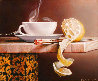 Tea And Peeled Lemon  Still Life 1972 18x20 Original Painting by Reid Gardner - 0