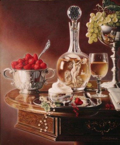 Strawberries And Currants 1976,  24 X 20 Original Painting - Reid Gardner